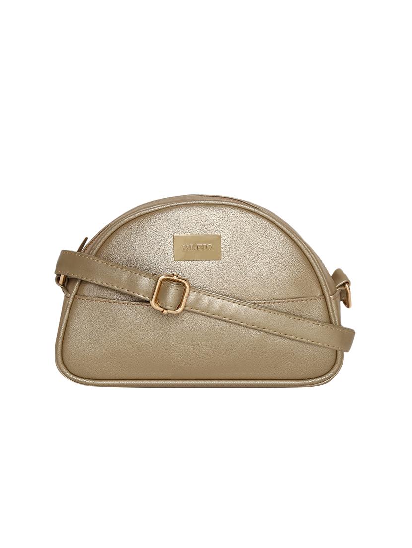 gold leatherette (pu) regular sling bag - 16480984 - Zoom Image - 1