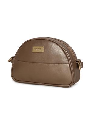 brown leatherette (pu) regular sling bag - 16480989 - Standard Image - 5