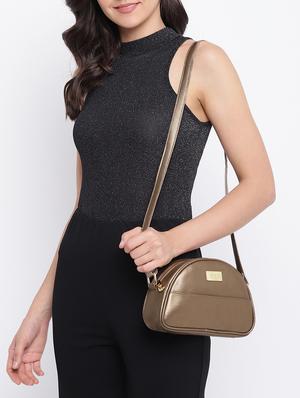 brown leatherette (pu) regular sling bag - 16480989 - Standard Image - 6