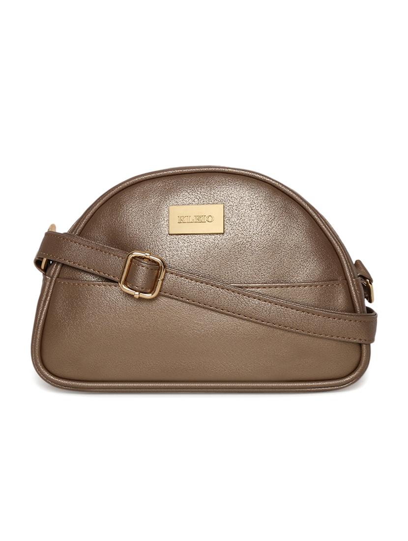 brown leatherette (pu) regular sling bag - 16480989 - Zoom Image - 1