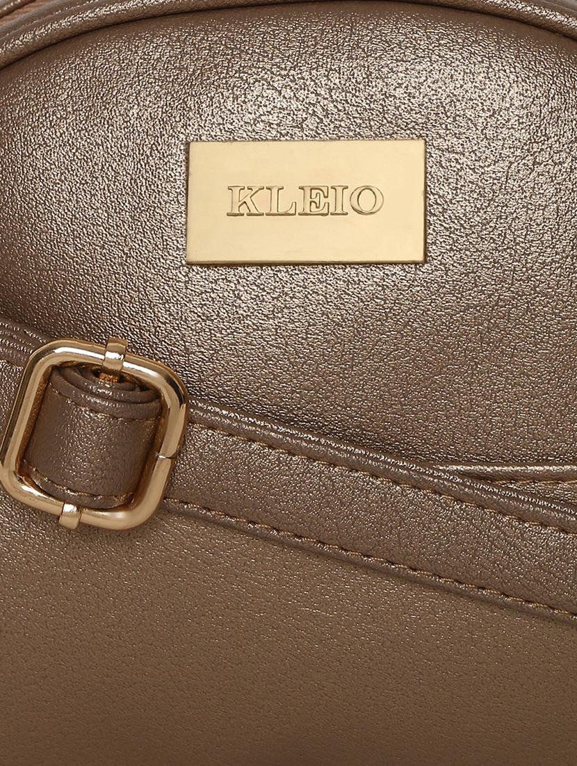 brown leatherette (pu) regular sling bag - 16480989 - Zoom Image - 4
