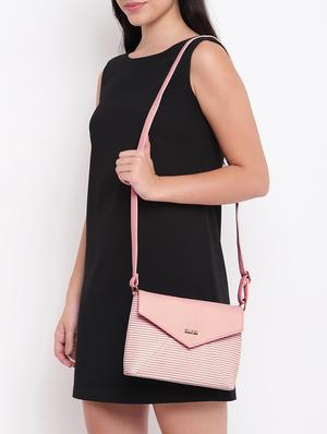 pink leatherette (pu) regular sling bag - 16480995 - Standard Image - 6