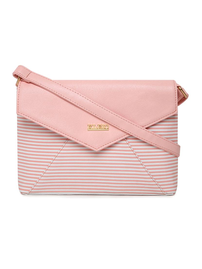 pink leatherette (pu) regular sling bag - 16480995 - Zoom Image - 1