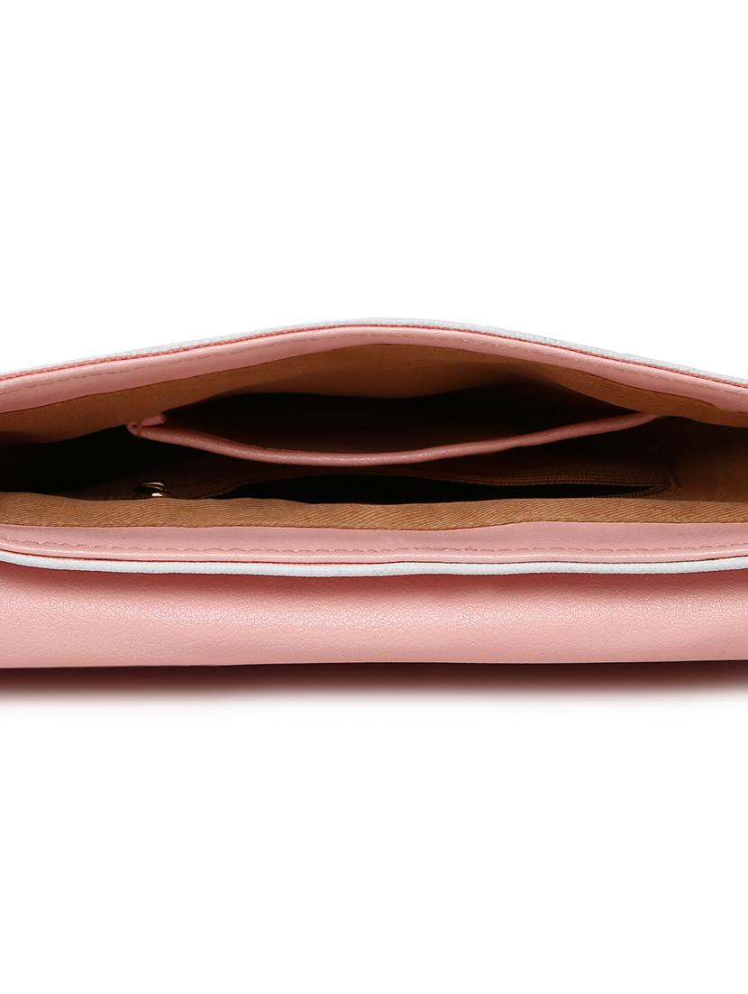 pink leatherette (pu) regular sling bag - 16480995 - Zoom Image - 3