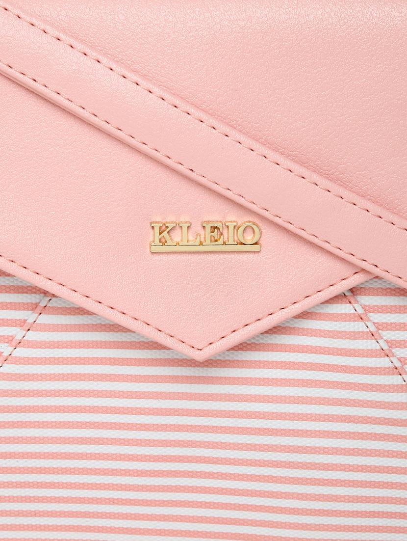 pink leatherette (pu) regular sling bag - 16480995 - Zoom Image - 4