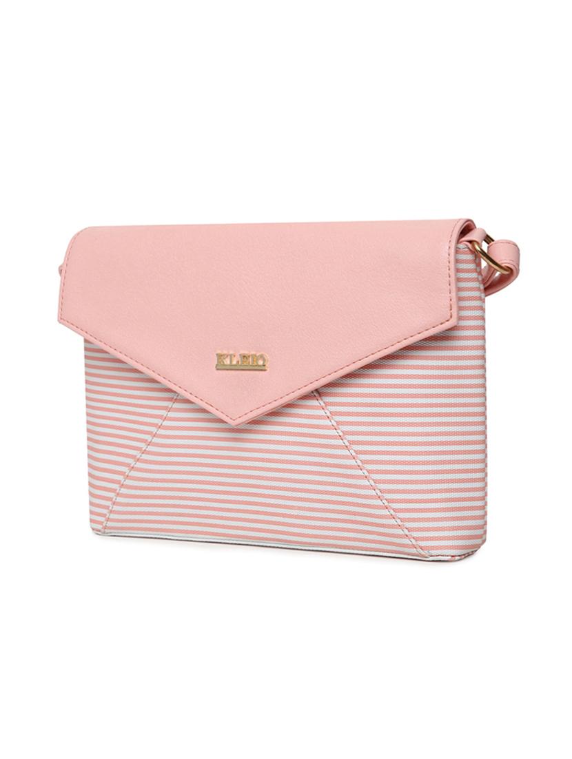 pink leatherette (pu) regular sling bag - 16480995 - Zoom Image - 5