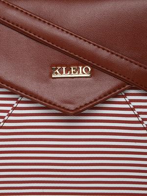 brown leatherette (pu) regular sling bag - 16480997 - Standard Image - 4
