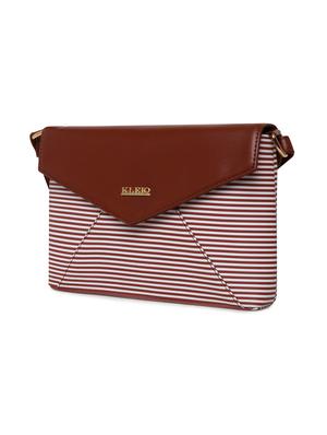 brown leatherette (pu) regular sling bag - 16480997 - Standard Image - 5