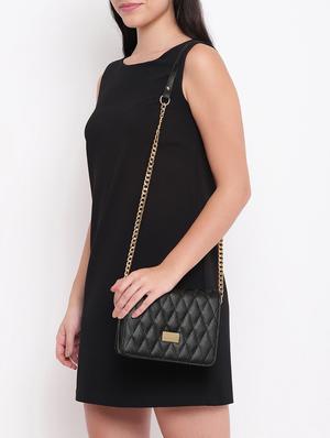 black leatherette (pu) regular sling bag - 16481000 - Standard Image - 6