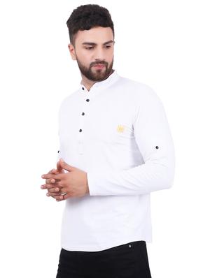 white solid t-shirt - 16481172 - Standard Image - 2