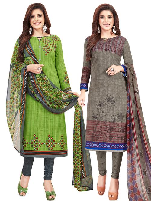 set of 2 pcs combos unstitched suit - 16481374 - Very Small Image - 1