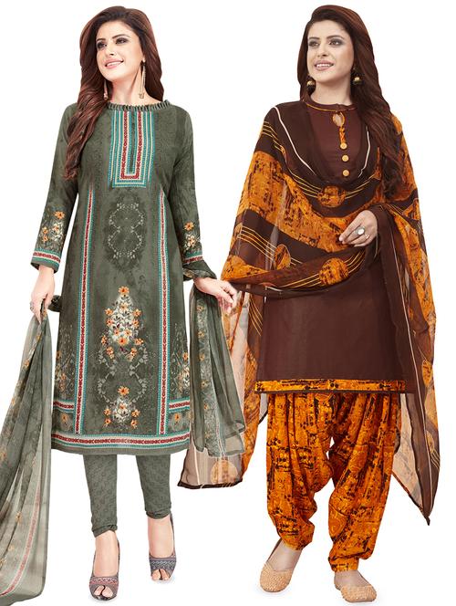 set of 2 pcs combos unstitched suit - 16481745 - Standard Image - 1