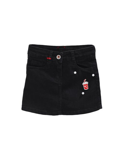 black cotton aline skirt - 16482420 - Standard Image - 1