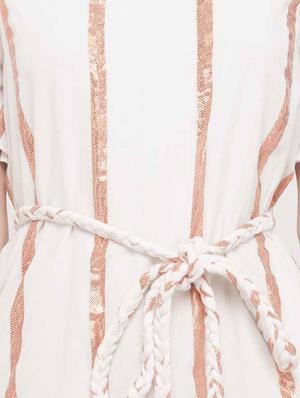 tie knot striped a-line dress - 16482560 - Standard Image - 5