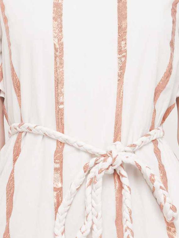 tie knot striped a-line dress - 16482560 - Zoom Image - 5