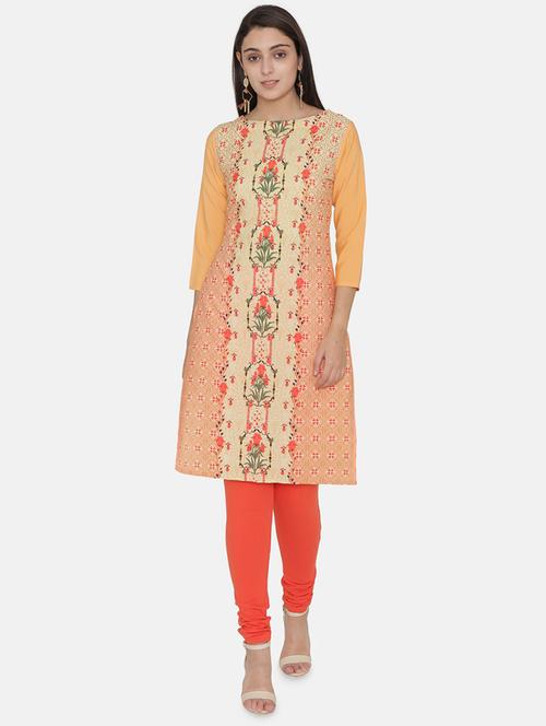 printed straight kurta - 16482689 - Standard Image - 1