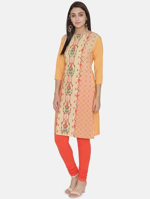 printed straight kurta - 16482689 - Standard Image - 2
