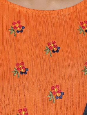 embroidered a-line kurta with jacket - 16482693 - Standard Image - 4