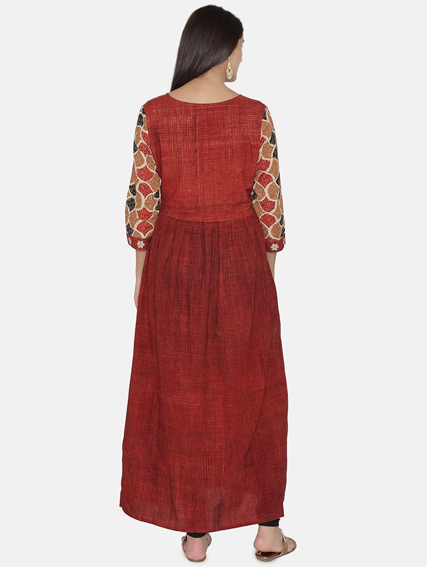 gota work a-line kurta - 16482696 - Zoom Image - 3