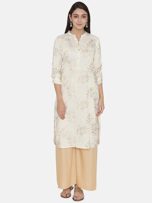 printed straight kurta - 16482698 - Standard Image - 1