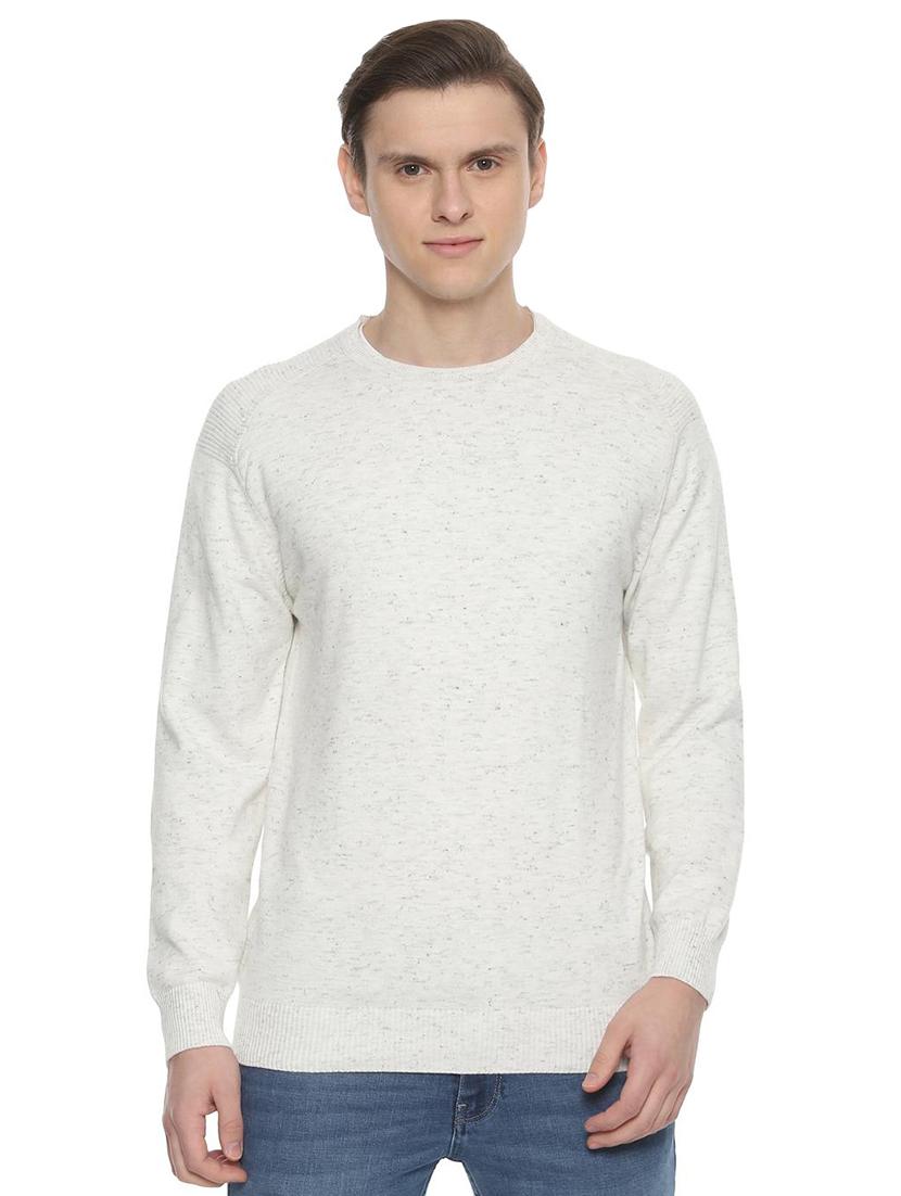 white melange pullover - 16482781 - Zoom Image - 1