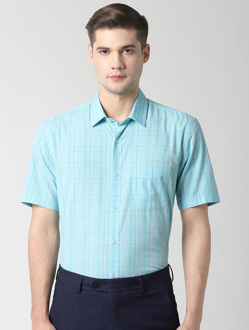 blue checkered formal shirt - 16482951 - Standard Image - 1