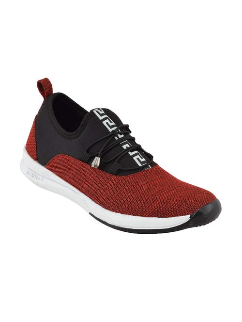ovexa red fabric lace up sport shoes - 16483039 - Standard Image - 1