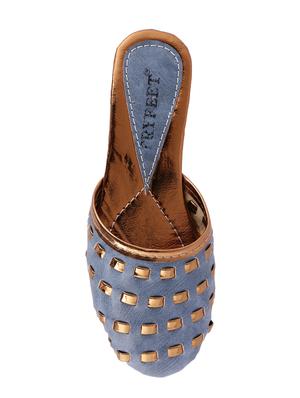 blue slip on mules - 16483070 - Standard Image - 4