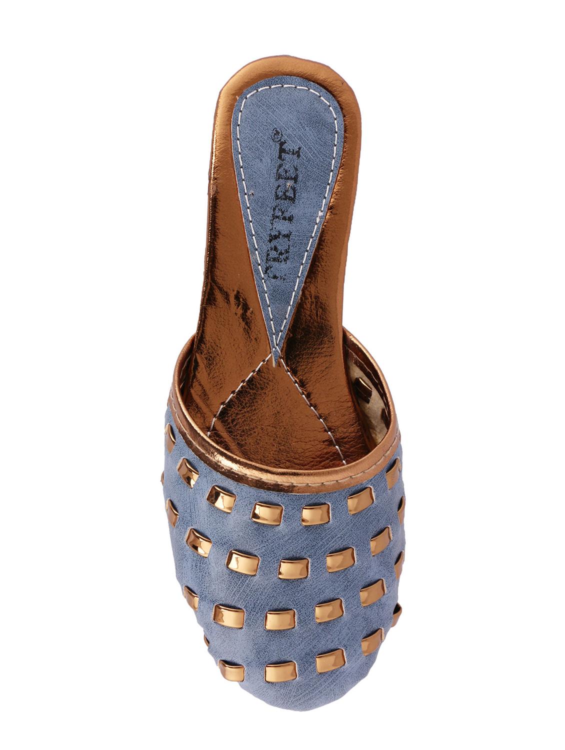 blue slip on mules - 16483070 - Zoom Image - 4