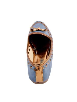 blue slip on ballerinas - 16483072 - Standard Image - 3