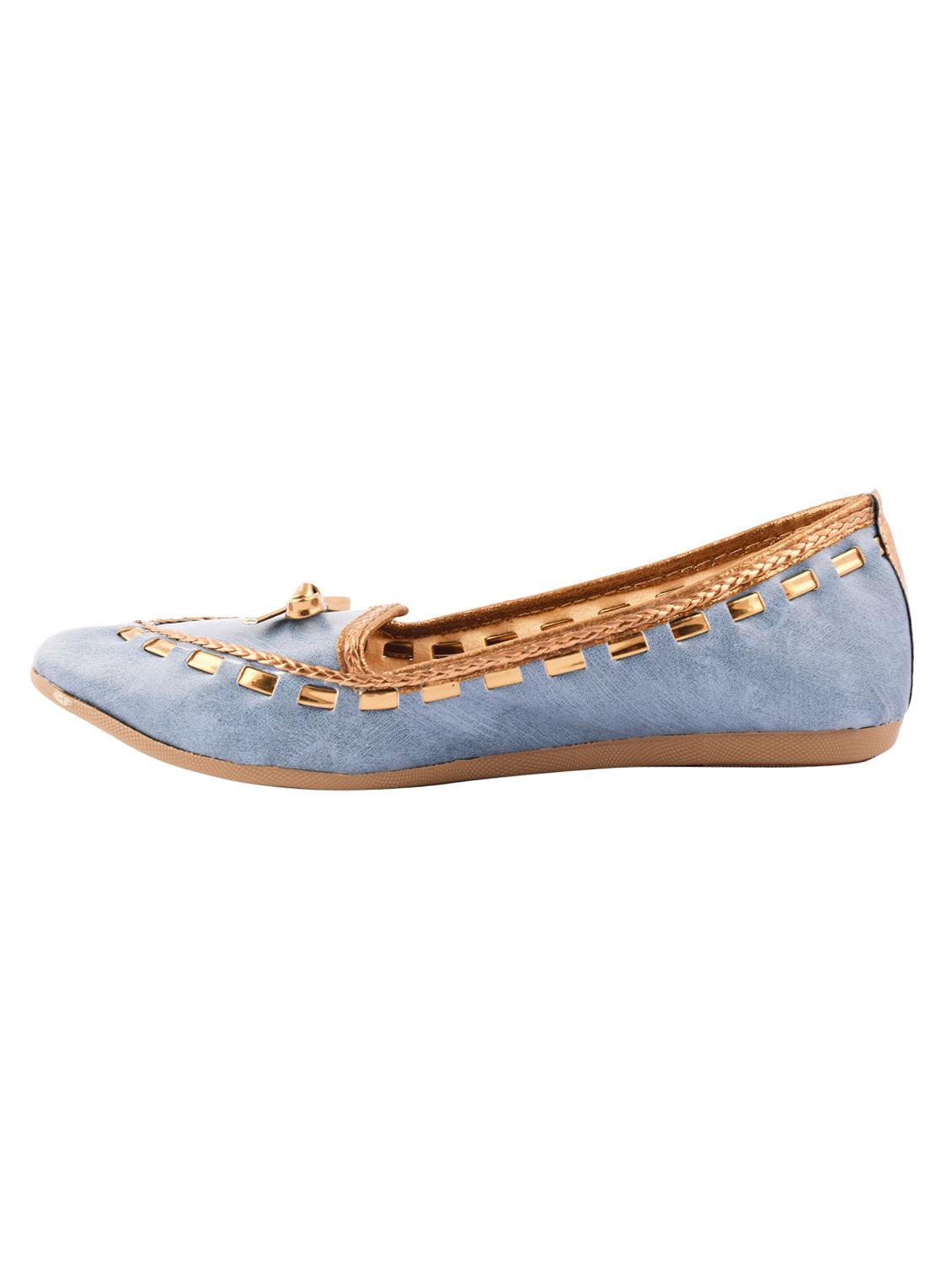 blue slip on ballerinas - 16483072 - Zoom Image - 2