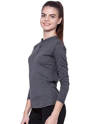 mandarin neck long sleeved top - 16483129 - Standard Image - 2