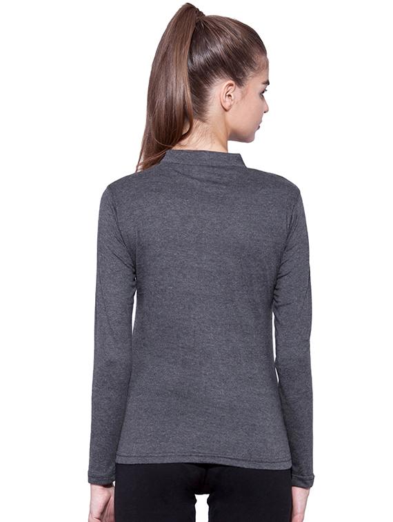mandarin neck long sleeved top - 16483129 - Zoom Image - 3