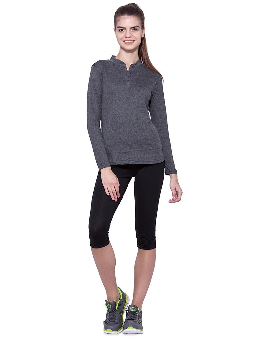 mandarin neck long sleeved top - 16483129 - Zoom Image - 4