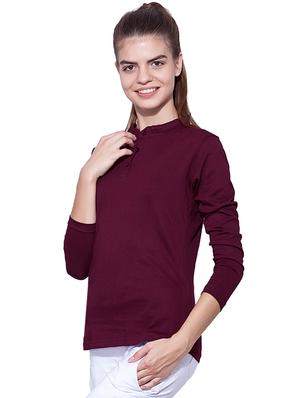 mandarin neck long sleeved top - 16483133 - Standard Image - 2
