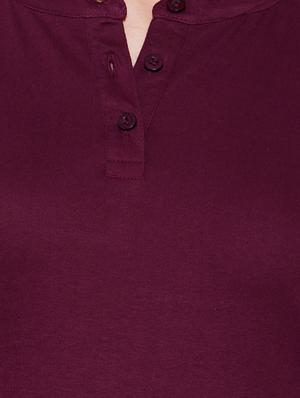 mandarin neck long sleeved top - 16483133 - Standard Image - 5