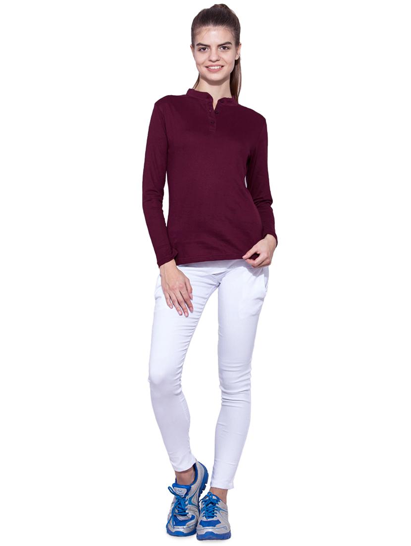 mandarin neck long sleeved top - 16483133 - Zoom Image - 4