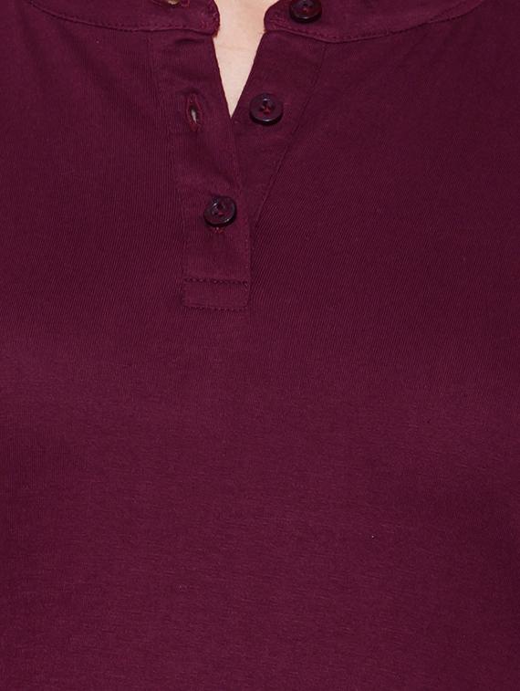 mandarin neck long sleeved top - 16483133 - Zoom Image - 5