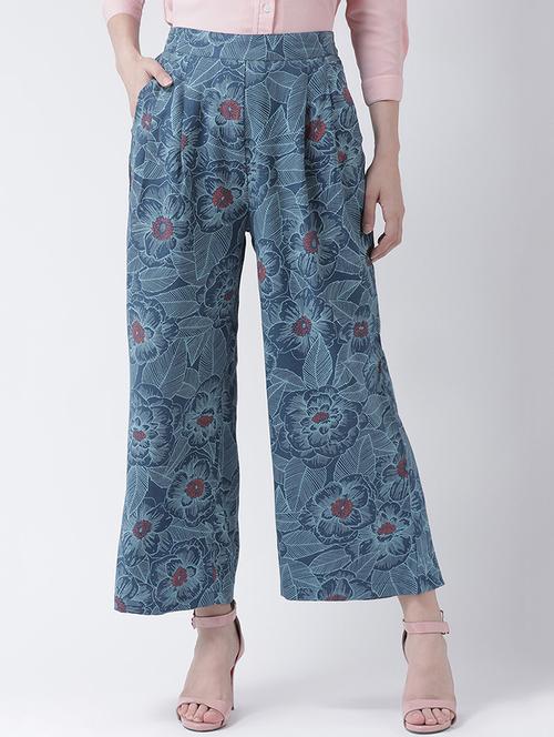 mid rise floral pleated trouser - 16483219 - Standard Image - 1