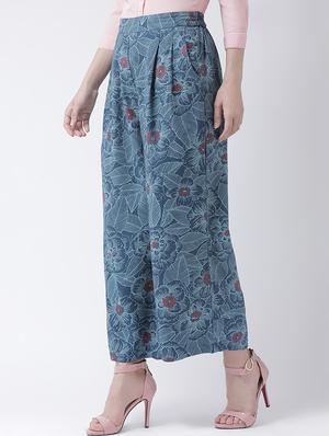 mid rise floral pleated trouser - 16483219 - Standard Image - 2