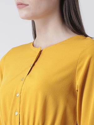 button detail blouson a-line dress - 16483238 - Standard Image - 5