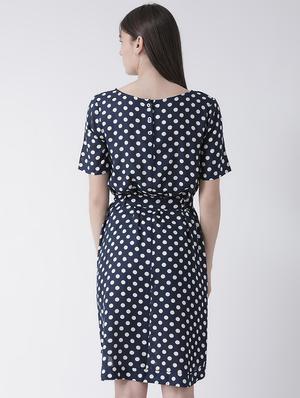 tie front polka dot a-line dress - 16483246 - Standard Image - 3