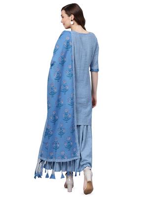 checkered kurta suit set - 16483490 - Standard Image - 3