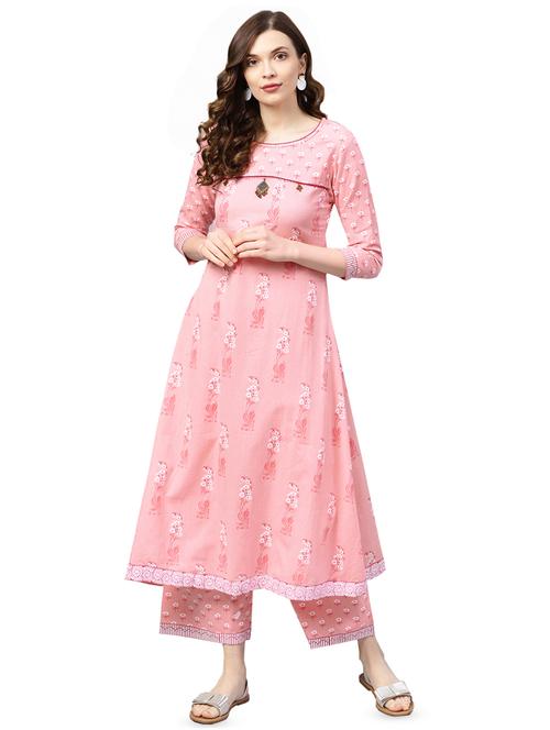 block print kurta palazzo set - 16483495 - Standard Image - 1