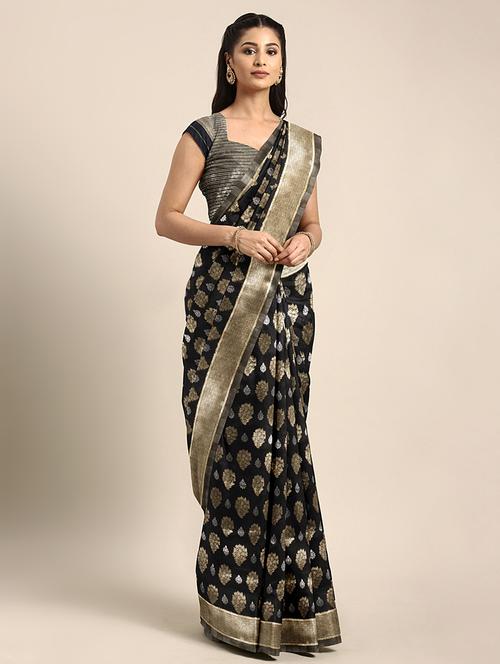 motif kanjivaram saree with blouse - 16484065 - Very Small Image - 1