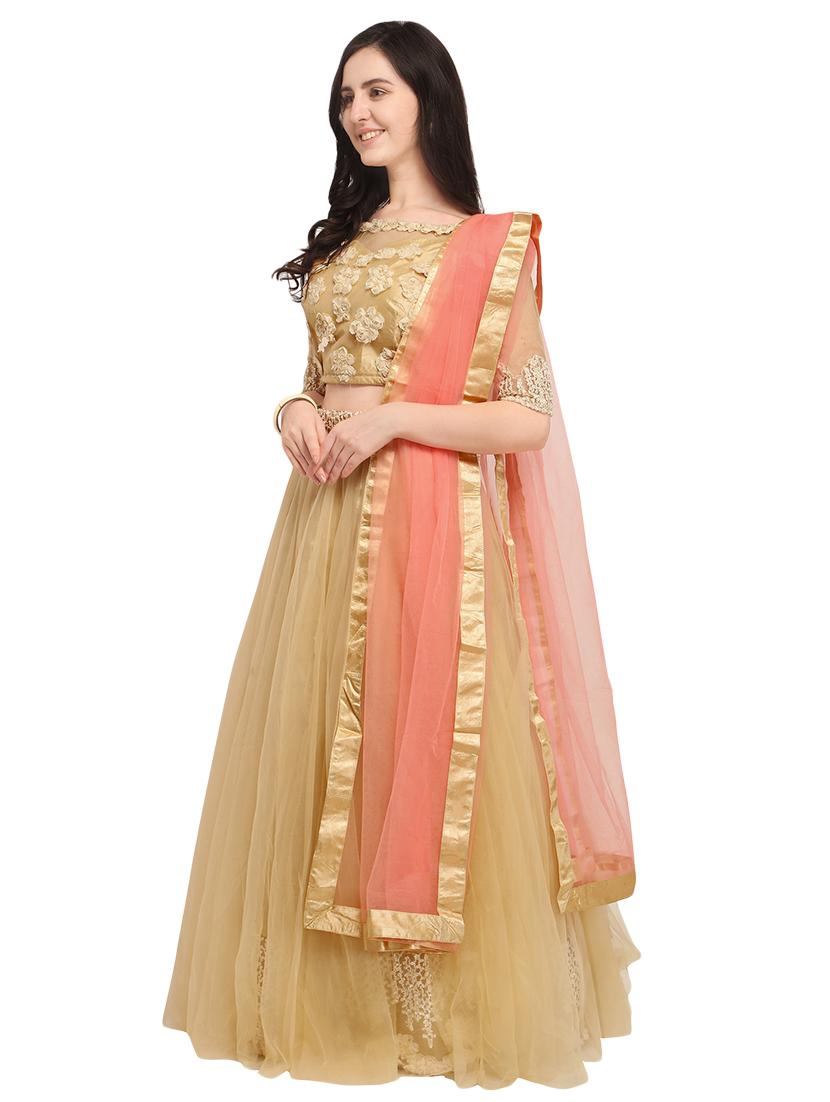 Embroidered flared lehenga - 16484142 - Zoom Image - 1