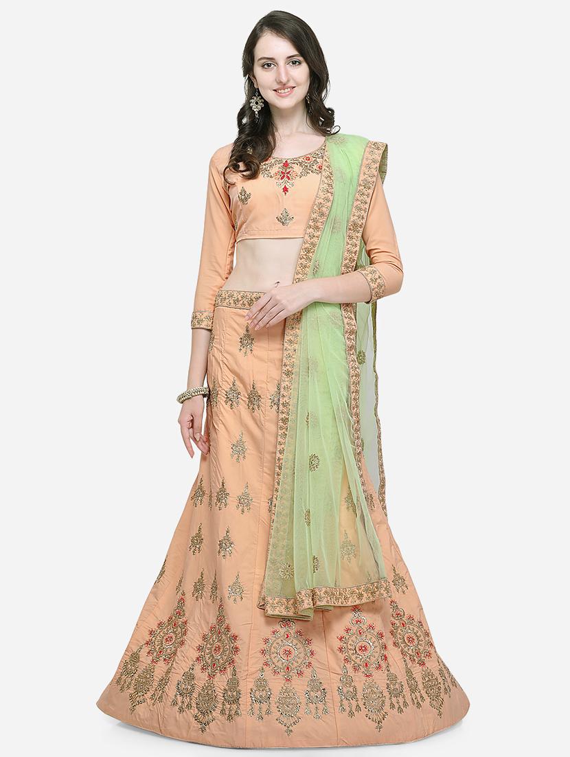 embroidered a-line lehenga - 16484174 - Zoom Image - 1