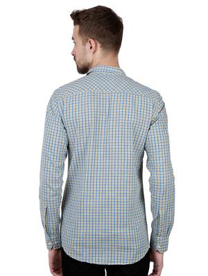 yellow checkered casual shirt - 16484198 - Standard Image - 3