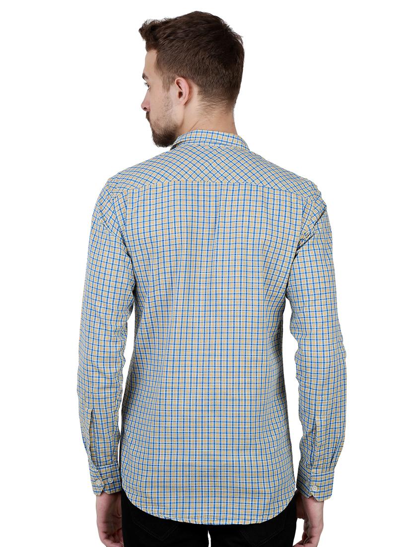 yellow checkered casual shirt - 16484198 - Zoom Image - 3