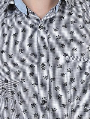 grey printed casual shirt - 16484199 - Standard Image - 5
